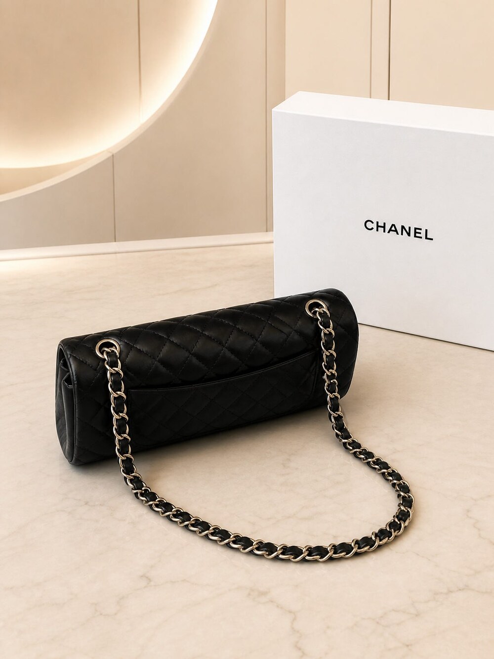Chanel Classic Medium Black Quilted Lambskin Flap Bag - Picture 3 of 6
